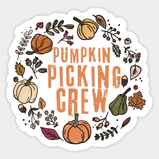 Pumpkin Picking Crew Halloween Sticker